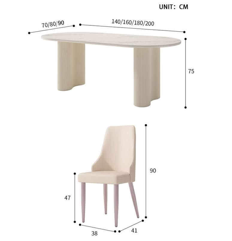 Peru Dining Table, White