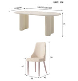 Peru Dining Table, White