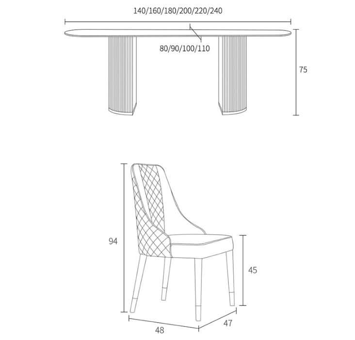 Costanza Dining Table, White