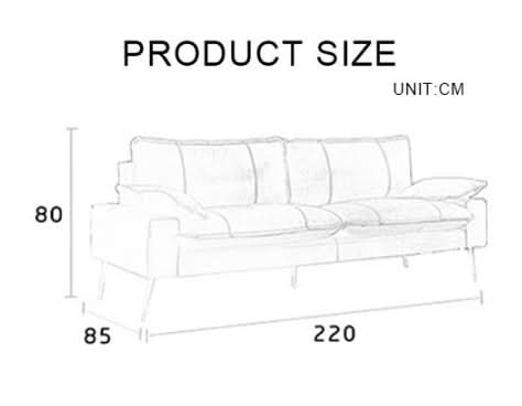 Caudill Two Seater Sofa, Cowhide Leather