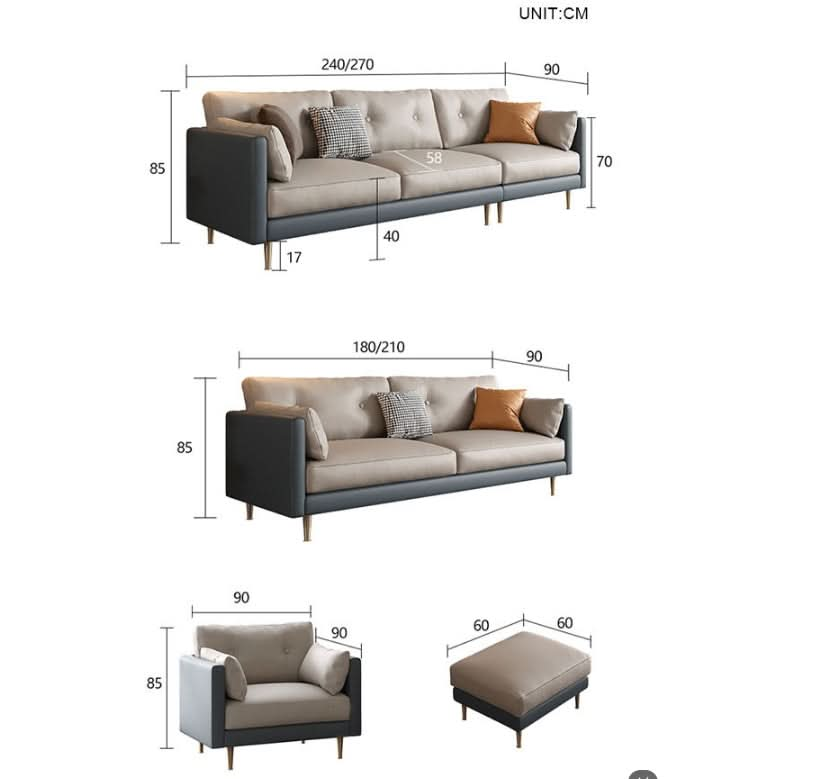 Noel L311 Two Seater Sofa, Leathaire