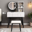 Hansell Dressing Table with LED Mirror and Stool | Weilai Concept