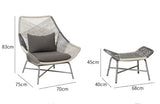 Carmean Rattan Chair and Footstool, Outdoor Furniture