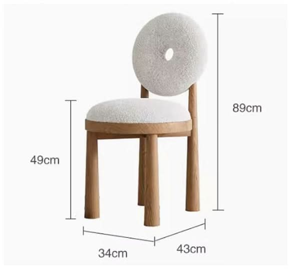 Evelyn Donut Dining Chair, Boucle