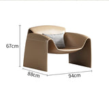 U Shape Armchair, Leather