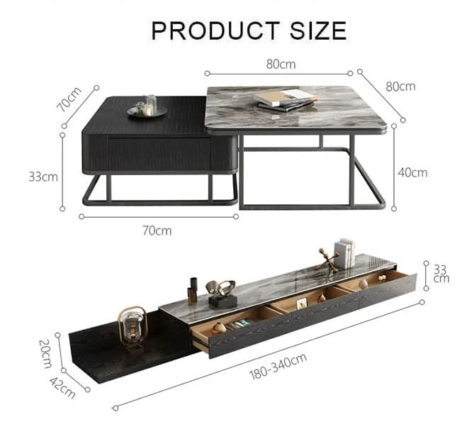 Nathan Nesting Coffee Table Set, Sintered Stone