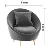 Slender Modern Curved Three Seater Sofa