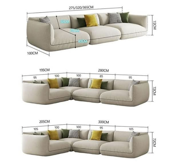 TOFU Agnes Three Seater Corner Sofa, Suede