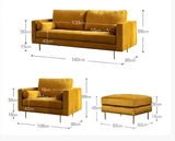 Deandra Two Seater Sofa, Velvet