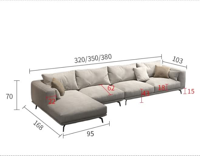 NR23 Four Seater Corner Sofa, Leathaire