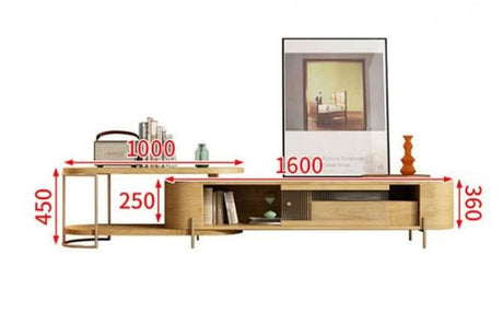 Amanda Living Room Set, Amanda Coffee Table and TV Stand, Light Oak | Weilai Concept