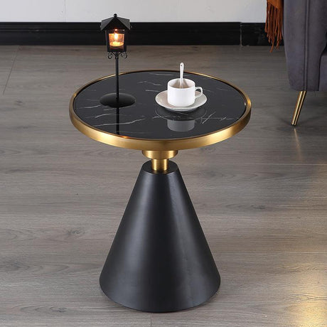 Modern Side Table with Marble top and Metal Base | Weilai Concept