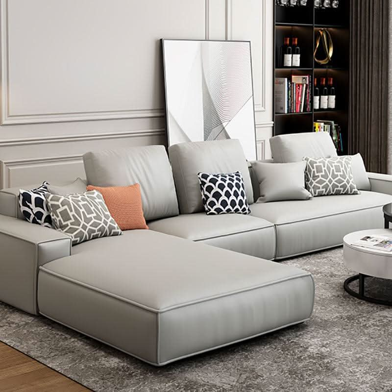 Nevaeh Three Seater Corner Sofa, Leathaire | Weilai Concept