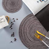 Round Braided Woven Placemats, Set of 4 Pieces | Weilai Concept