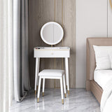 Tulip Dressing Table With LED Mirror And Stool | Weilai Concept