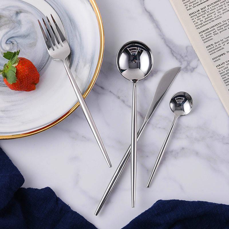 10 Piece Cutlery Set, Sliver | Weilai Concept