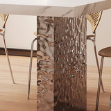 Madison Creamy Dining Table, Sintered Stone & Acrylic