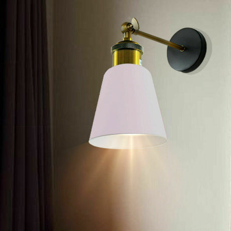 Industrial Vintage Modern  Single White Wall Sconce Lamp~3733-0