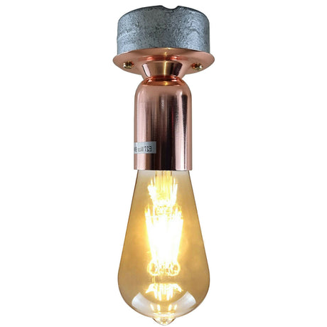 Modern Retro Industrial Vintage Ceiling Light Conduit Metal Flush Mount E27 Lamp~3665-3