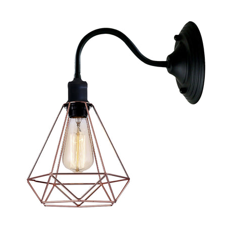 Modern Industrial  Vintage Indoor Rose Gold colour Wall Light Lamp Fitting Fixture E27 Holder UK~3675-1