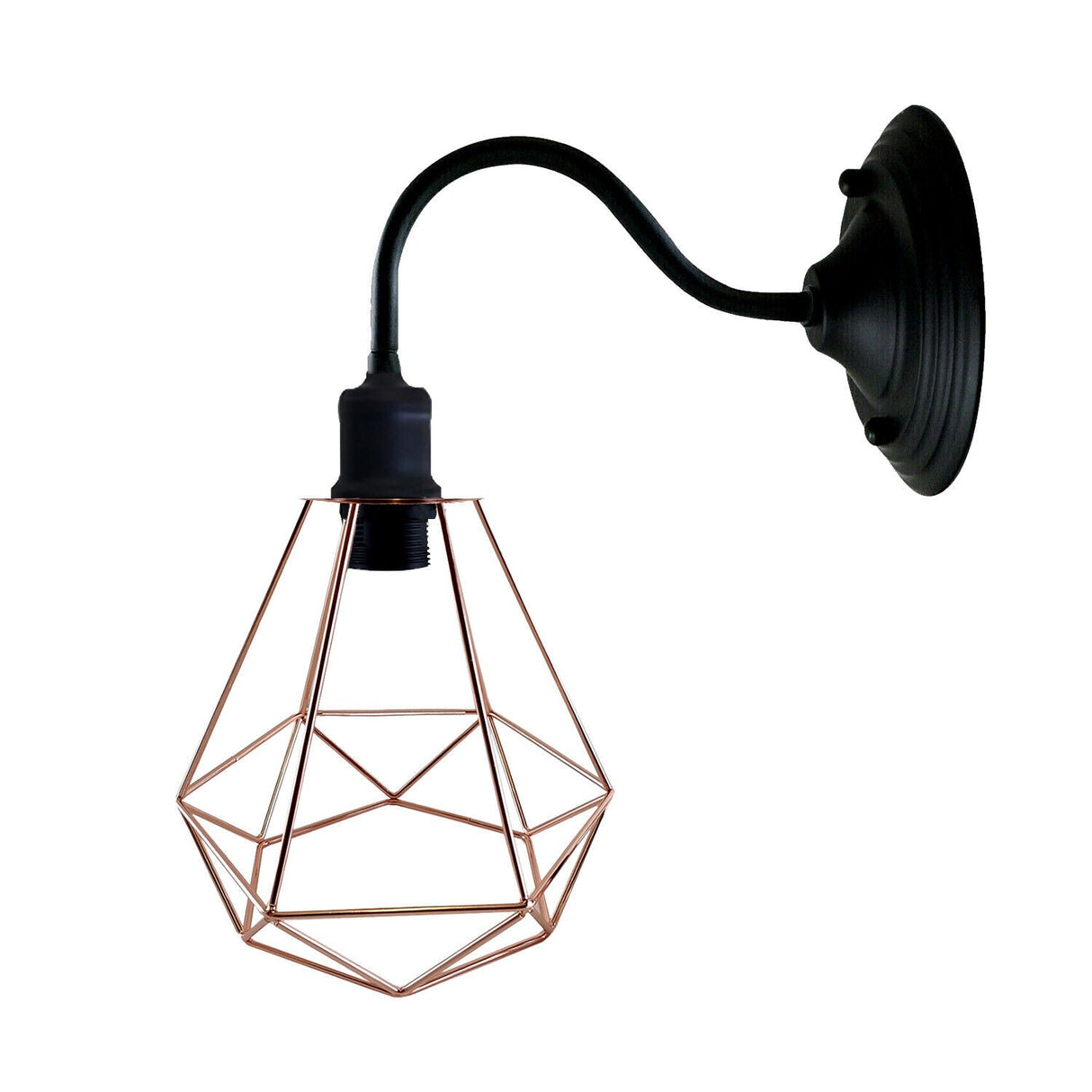 Modern Industrial  Vintage Indoor Rose Gold colour Wall Light Lamp Fitting Fixture E27 Holder UK~3675-3