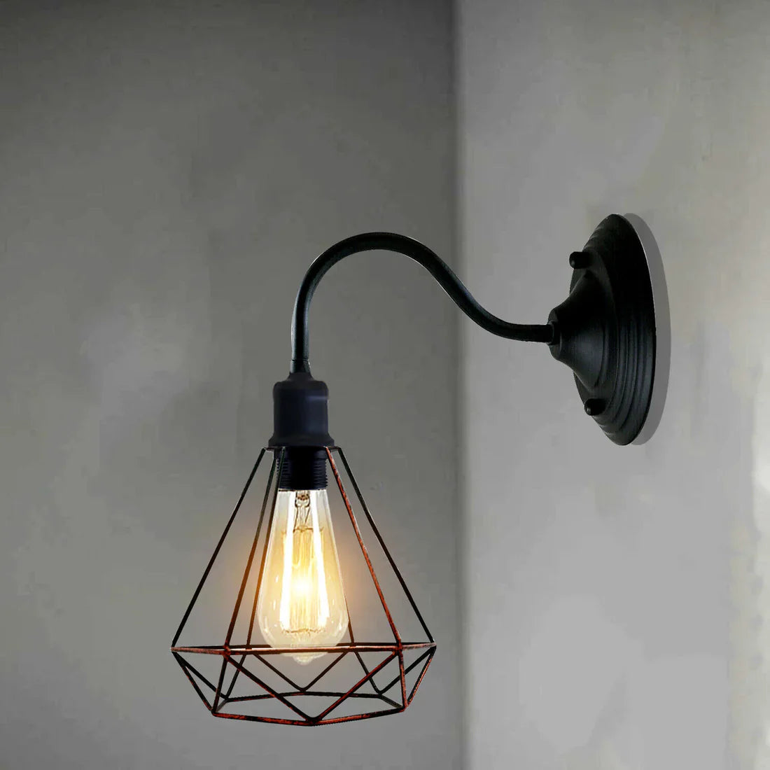 Modern Industrial  Vintage Indoor Brushed Copper colour Wall Light Lamp Fitting Fixture E27 Holder UK~3674-4