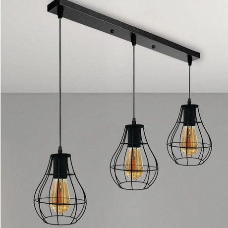 Industrial Vintage Retro Black Metal Ceiling hanging Pendant Light,  E27 Edison Style Lamp~3877-0