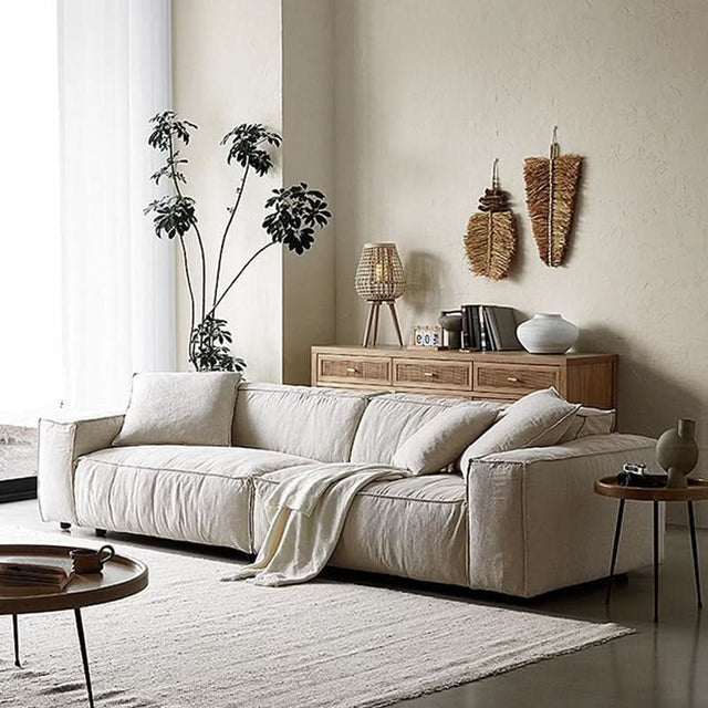 Jerome Two Seater Sofa, Cotton linen | Weilai Concept