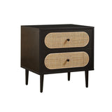 Matthew Bedside Table, Rattan