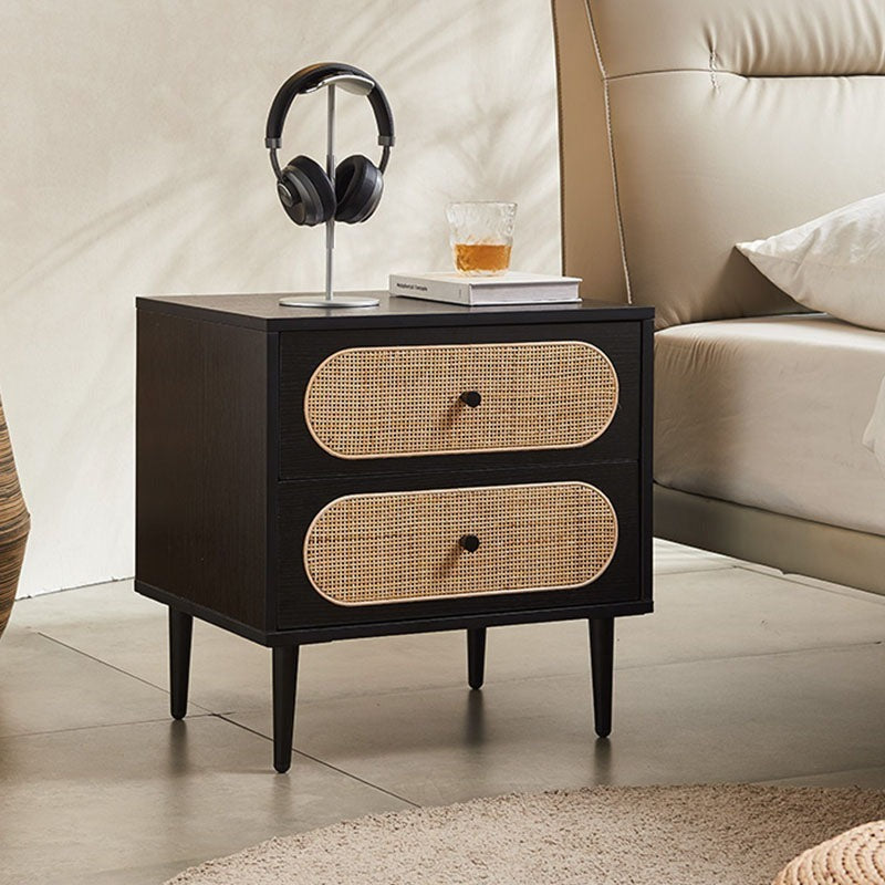 Matthew Bedside Table, Rattan