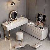 Dempsey Dressing Table With Sideboard, Extendable, Corner Dressing Table