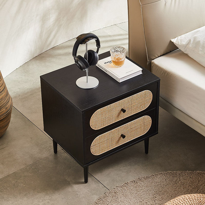 Matthew Bedside Table, Rattan