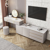 Della Dressing Table With Sideboard, Corner Dressing Table, Extendable