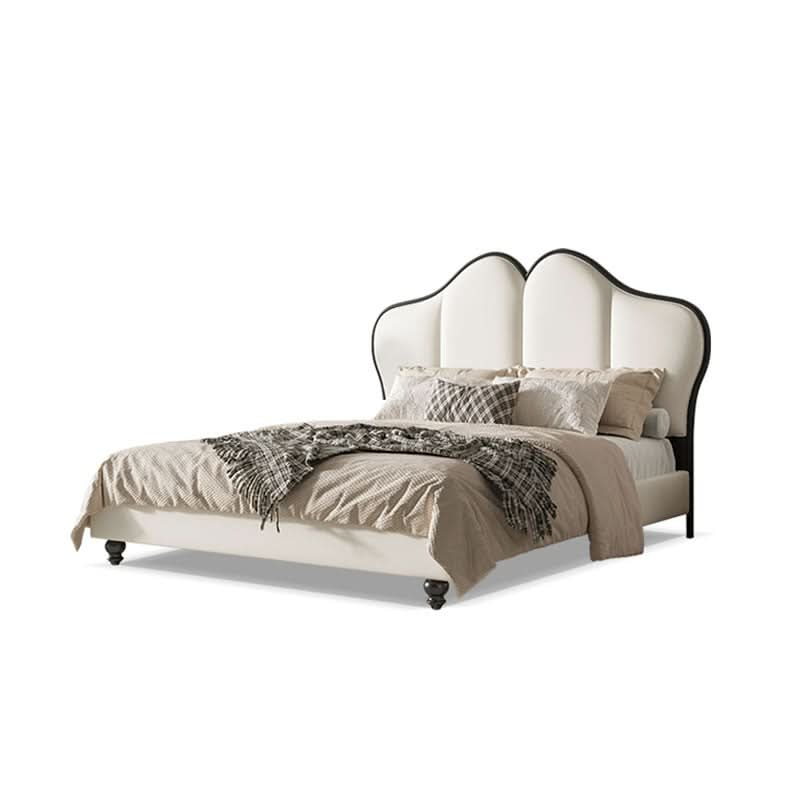 Tracy Cream Double Bed, White | Weilai Concept