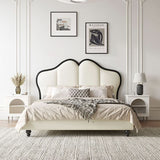 Tracy Cream Double Bed, White | Weilai Concept