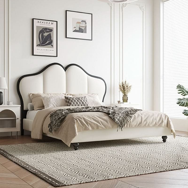 Tracy Cream Double Bed, White | Weilai Concept