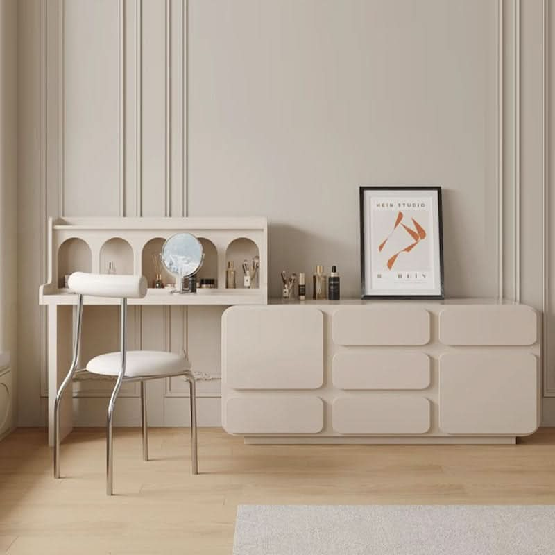 Dinah Dressing Table With Sideboard, Cream or Black