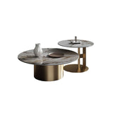 Coar Nesting Coffee Table Set, Gold & Grey | Weilai Concept