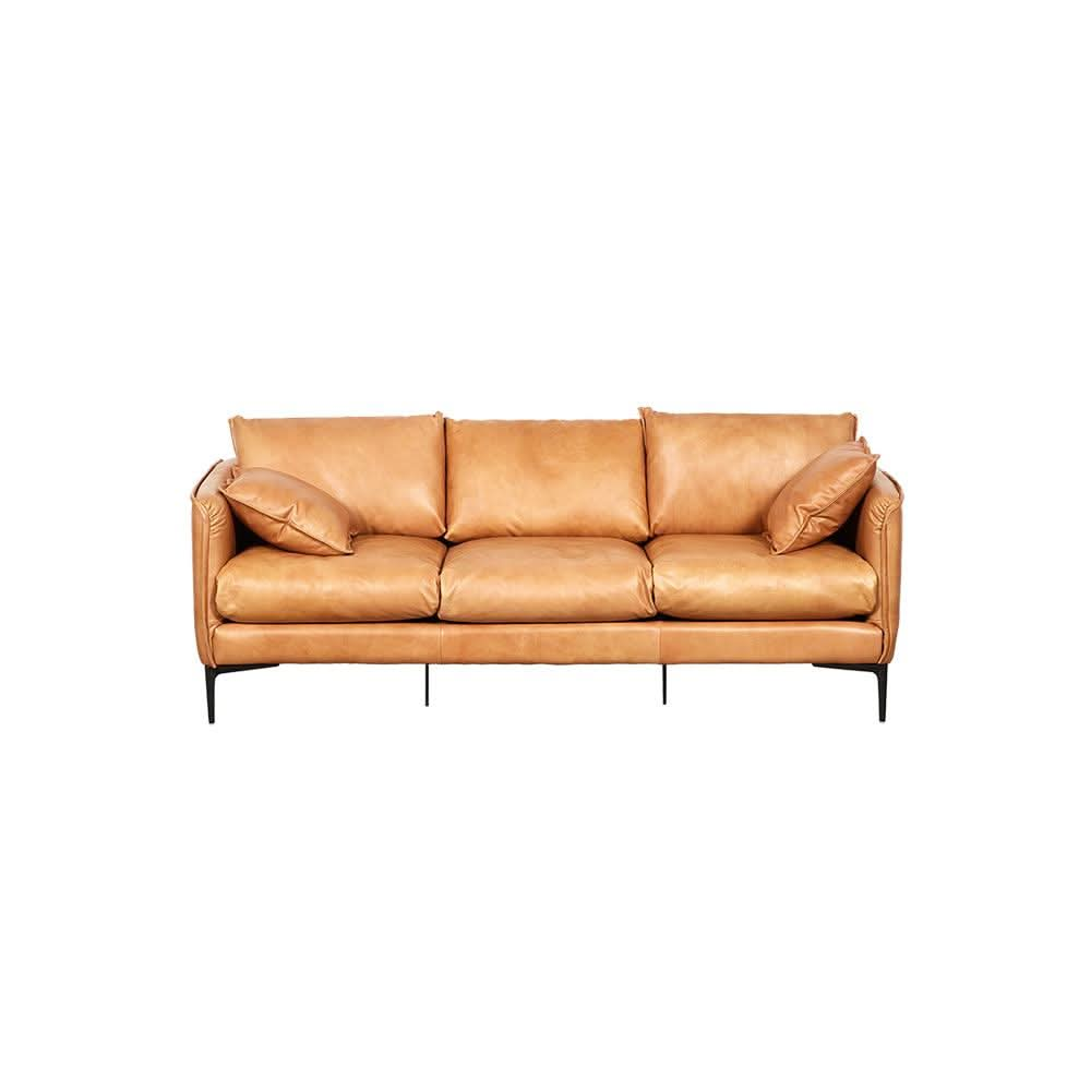 Kiley Three Seater Sofa, Cow Leather | Weilai Concept