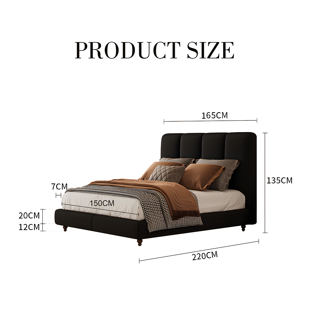 Lysander Double Bed, Black