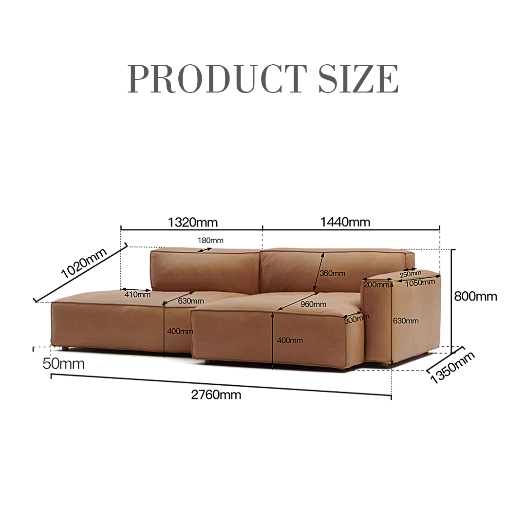 Lucian Four Seater modular Sofa, Real Leather