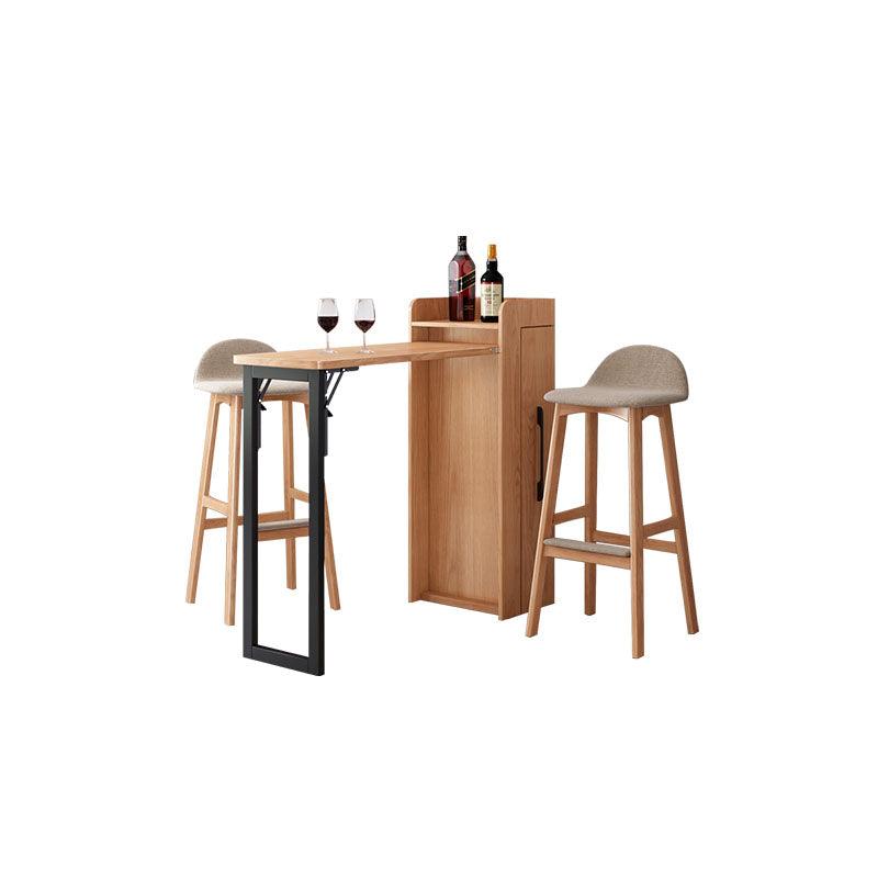 Liz Bar Table Set, With Wine Cabinet, Oak, Extandable | Weilai Concept