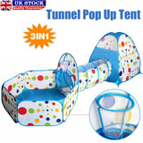 3 in1 Kids Play Tent Baby Tunnel Ocean Ball Pit Toy Playhouse Playhouse for Kids