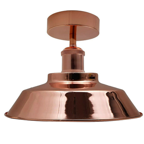 Ceiling Light Retro Flush Mount Ceiling Lamp Shade Fitting Rose Gold~1928-0