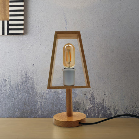 Industrial Modern Wooden Table/Floor Lamp Living room Plug in Lighting~2297-0