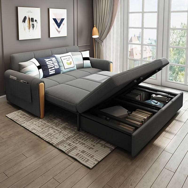 Mavis Two Seater Sofa Bed, Dark Grey | Weilai Concept