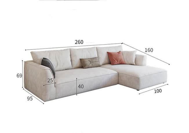 R77 Dexter Two Seater Corner Sofa, Leathaire | Weilai Concept