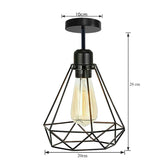 Industrial Vintage Ceiling Light Modern Style Cage Fitting Flush Mount Lights~4068-1