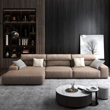 Montgomery Three Seater Corner Sofa, Leathaire | Weilai Concept