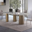 Mira Dining Table, Gold Base | Weilai Concept